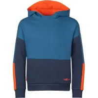 TROLLKIDS Kid's Rondane Sweater Felpa con cappuccio Bambini (116, blu)