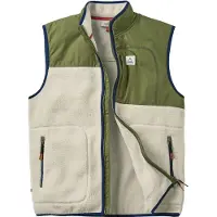 Passenger Offgrid Recycled Sherpa Fleece Vest Gilet in pile Uomo (XL, beige)