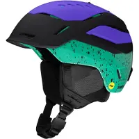 Smith - Casco da sci/snowboard - Vantage 2 MIPS Matte Black / Ultraviolet / Emerald City - Taglia 51-55 cm - Verde