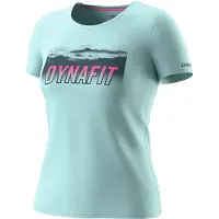 Dynafit Women's Transalper Graphic S/S Tee Maglia funzionale Donna (L, turchese/blu)