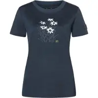 Super.natural Women's Edelweiss Bio Jersey Tee Maglia merino Donna (XL, blu)