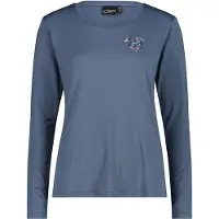 CMP Women's L/S T-Shirt Maglia funzionale Donna (46, blu)