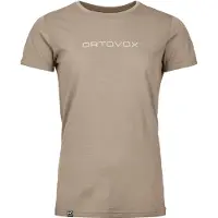 Ortovox Women's 150 Cool Brand T-Shirt Maglia merino Donna (XS, beige)