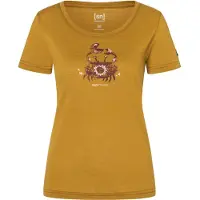 Super.natural Women's Mrs Crab Tee Maglia merino Donna (M, dried tobacco / various)