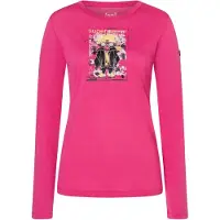 Super.natural Women's Crazy Mouse L/S Maglia merino Donna (L, rosa/ various)