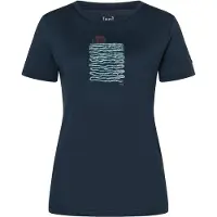 Super.natural Women's Sea Line Tee Maglia merino Donna (XL, blu/ various)