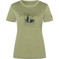 Super.natural Women's Racing Dachshund Bio Jersey Tee Maglia merino Donna (L, sage / various)