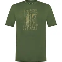 Super.natural Fishing Adventure Tee Maglia merino Uomo (XL, olivia)