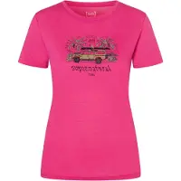 Super.natural Women's Tropicar Tee Maglia merino Donna (M, rosa/ various)