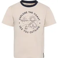 Didriksons Kid's Mynta T-Shirt 4 T-shirt Bambini (120, beige)