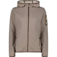 CMP Women's Jacket Fix Hood with Sleeve Pocket Giacca in pile Donna (48, marrone)