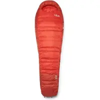 Rab Alpine 0C / 32F Sacco a pelo in piuma (Long - Body Size: 200 cm, dark horizon /rosso)
