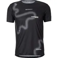 SCOTT - T-shirt leggero e traspirante - RC Run SS Tee M Black/Spray Grey per Uomo in Poliestere Riciclato - Taglia M - Grigio