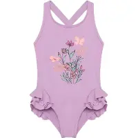 Color Kids Kid's Swimsuit with Application Costume intero Bambini (140, lilla)