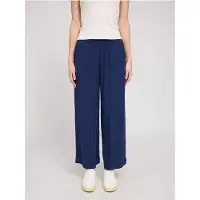 Mazine Women's Wide Leg Viscose Pants Pantaloni tempo libero Donna (L, bianco/blu)
