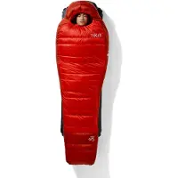 Rab Alpine -18C / 0F Sacco a pelo in piuma (Long - Body Size: 200 cm, dark horizon /rosso)