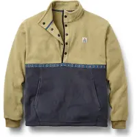 Passenger - Polaire à col boutonné en Polartec - Woodlander Polar Fleece Warm Beige Marl Charcoal per Uomo - Taglia M