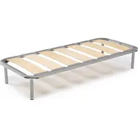 Talamo Italia Base letto singola Mariaclaudia, rete ortopedica a doghe larghe, 100% Italia, Cm 80x190h 31