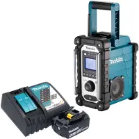 Makita Radio da cantiere a batteria DMR 116 RM1 14,4 - 18 V AM FM AUX + 1x batteria 4,0 Ah + caricabatteria