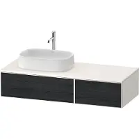 Duravit Zencha Meuble sous-lavabo avec console, 1300x550mm, 2 tiroirs, 1 découpe, ZE4816016840000, ZE4816016840000
