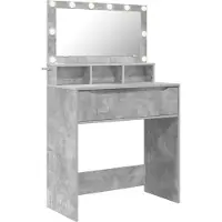 vidaXL Tavolini da camera da letto grigio cemento 80 x 39,6 x 135 cm