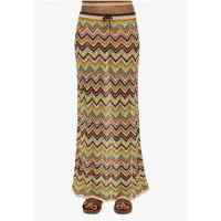 Superdry per donna. W7210382A Gonna a colonna multicolore a zig-zag (M), Casual, Viscosa