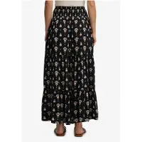 Superdry per donna. W7210394A Gonna nera con stampa floreale (L), Nero, Casual, Tessuto
