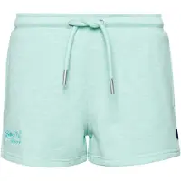 Superdry per donna. W7110388A Pantaloncini in maglia con logo vintage ricamato verde (L), Casual, Cotone, Sostenibile