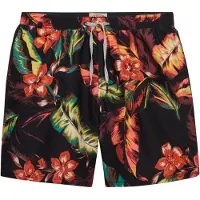 Superdry per uomo. M3010264A Costume da bagno con stampa hawaiana, taglia 16, nero (L), Beachwear, Polister riciclato