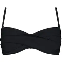 Barts Women's Solid Twisted Bandeau Parte superiore bikini Donna (40, nero)