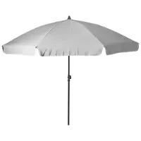 Koopman Ombrellone da giardino 185 cm, grigio chiaro, protezione UV UPF 30+, inclinabile e regolabile in altezza, con custodia