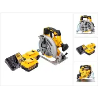DeWalt Sega circolare portatile a batteria DCS 570 M2 18 V 184 mm brushless + 2 batterie da 4,0 Ah + caricabatterie