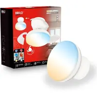 Briloner Ventilatore da soffitto LED Ravan, motore a corrente continua, bianco, Ø 44 cm,