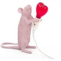 Seletti Lampada LED tavolo Mouse Lamp USB Valentine bianco
