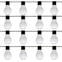 MARELIDA Luci LED per feste - 16 lampadine trasparenti - LED bianco caldo - 4,5 m - per uso esterno