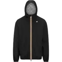 K-way per uomo. K5127QW Giacca nera Jack Stretch Dot (M), Nero, Casual, Poliestere