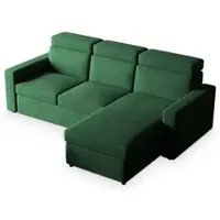 Masseno Divano angolare PADWA con funzione letto a L, divano con box letto, divano da salotto, divano, divano, divano letto, set divano - verde, POSO 14