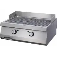 Maxima - Gastro Heavy Duty griddle - Cromo scanalato - Unità doppia - Profondità 70 cm - Gas