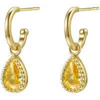 Hey Happiness Orecchini 'November Birthstone' oro