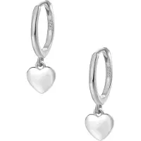 Hey Happiness Orecchini 'Heart Huggie' argento