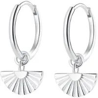 Hey Happiness Orecchini 'Fan Hoops' argento