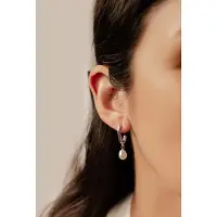 Hey Happiness Orecchini 'Chunky Pearl' argento