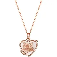 Hey Happiness Collana 'Cupid Heart Locket' oro rosé