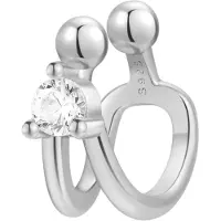 Hey Happiness Orecchini 'Glow Cuff' argento