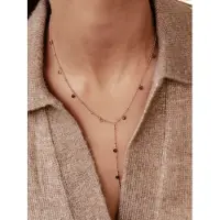 Hey Happiness Collana 'Drifting Coins' oro rosé