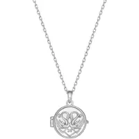 Hey Happiness Collana 'Eternity Locket' argento