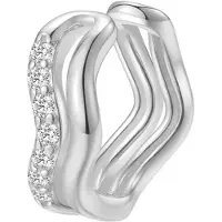 Hey Happiness Orecchini 'Flow Cuff' argento