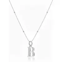 Hey Happiness Collana 'Letter B' argento