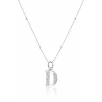 Hey Happiness Collana 'Letter D' argento