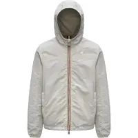 K-way unisex. K51337W Giacca reversibile Jake, beige e verde (M), Casual, Cotone